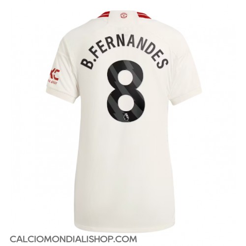 Maglie da calcio Manchester United Bruno Fernandes #8 Terza Maglia Femminile 2023-24 Manica Corta